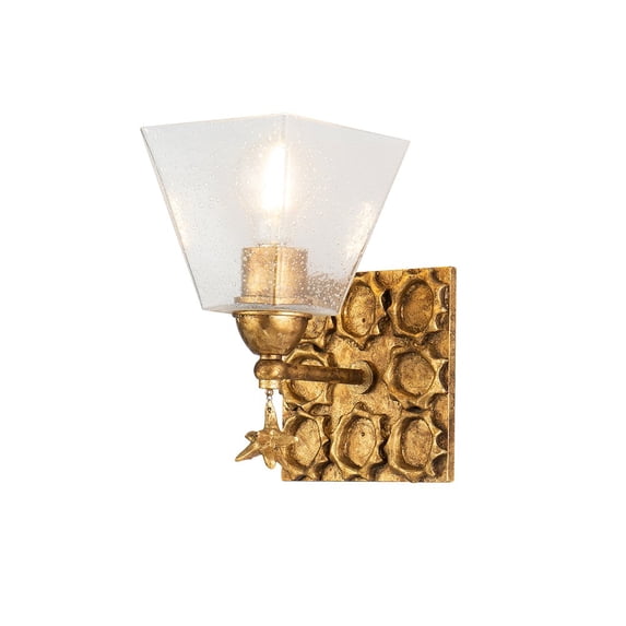 Lucas McKearn Star 1-light Transitional Metal Bath Vanity Light in Gold Leaf
