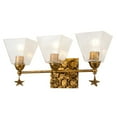 thumbnail image 1 of Lucas McKearn Star 3-light Transitional Metal Bath Vanity Light in Gold Leaf, 1 of 3