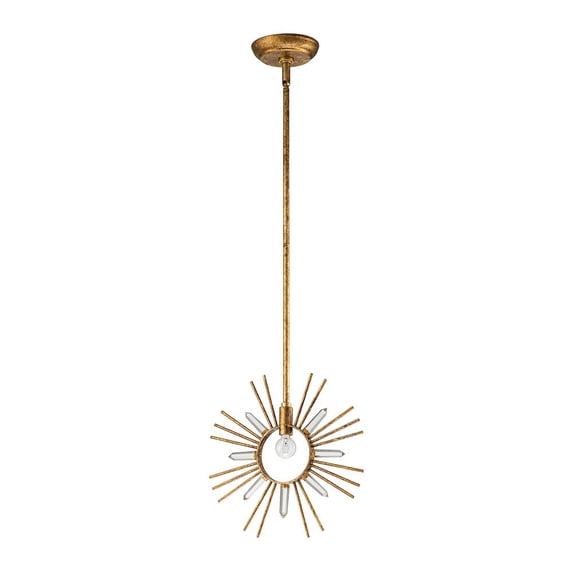 Lucas McKearn Sun King 1 Light Pendant in Gold