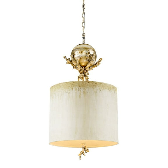 Lucas McKearn Trellis Metal Pendant with Gold/Silver Accents in Putty Patina