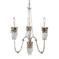 thumbnail image 1 of Lucas McKearn Venetian 3-light Crystal Chandelier in Hand-painted Beige Patina, 1 of 4
