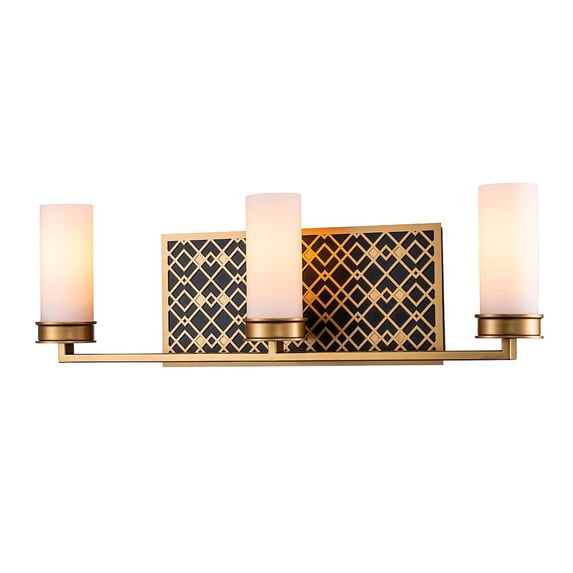 Lucas McKearn Ziggy 3 Lt Bath Bar in Lacquered Gold