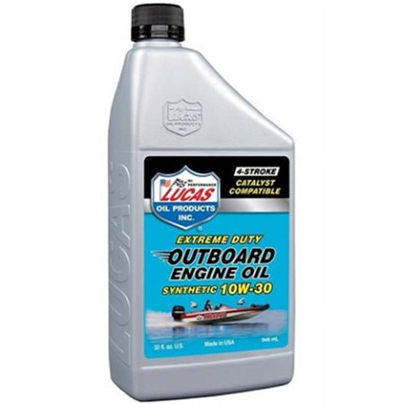 Lucas Oil 1 qt. Synthetic Sae 10-30 AWG Outboard Engine Oil - Pack of 6