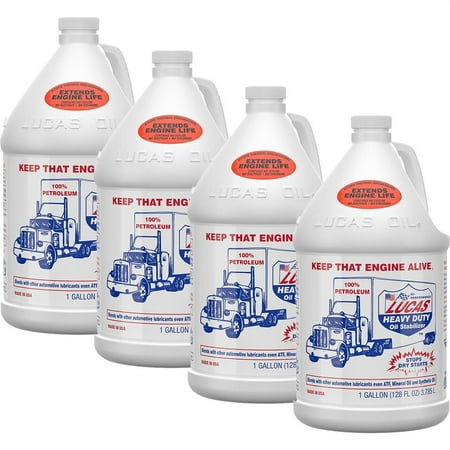 Lucas Oil 10002 Heavy Duty Oil Stabilizer, 1 Gallon, Case Of 4