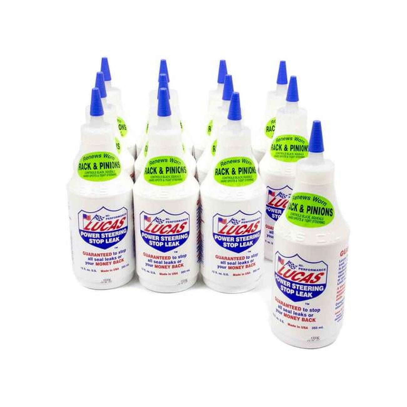 Lucas Oil 10008 12.00 oz Stop Leak Power Steering Fluid Set of 12