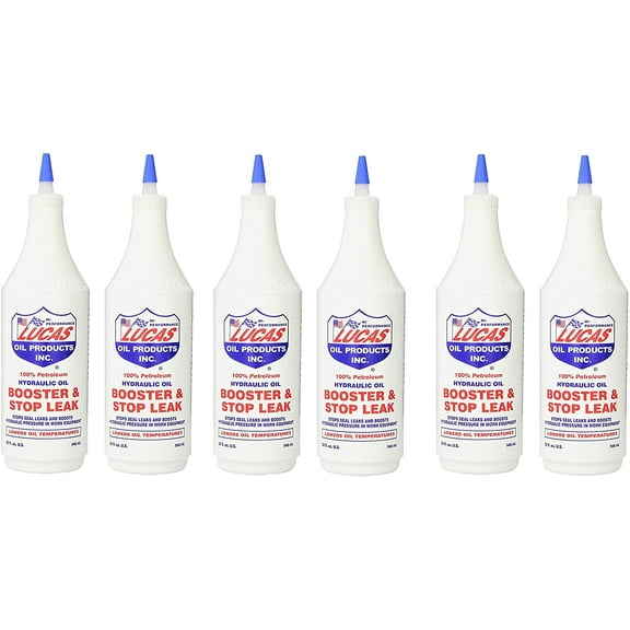 Lucas Oil 10019 Hydraulic Oil Booster and Stop Leak - 32 oz. (32 Ounce (Pack of 6)