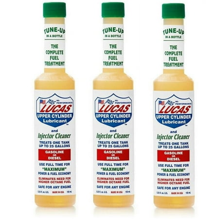 Lucas Oil 10020 Upper Cylinder Lubricant Fuel Injector Cleaner 5.25 oz - 3 PACK