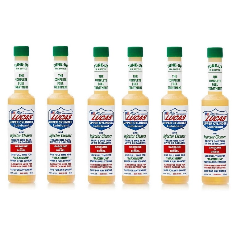 Lucas Oil 10020 Upper Cylinder Lubricant Fuel Injector Cleaner 5.25 oz - 6  PACK