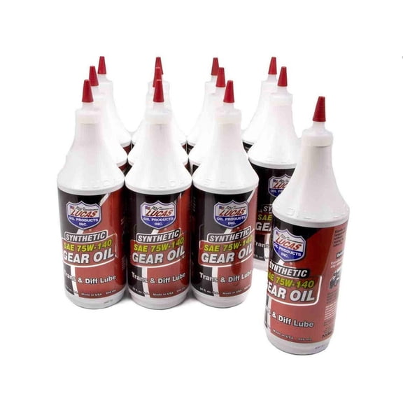 Lucas Oil 10121-12 75W140 Synthetic Transmission and Diff Lube - 1 Quart - Case of 12