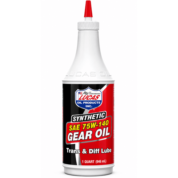 Lucas Oil 10121 SAE 75W-140 Synthetic Gear Oil, Transmission & Differential Lubricant, 1 Quart