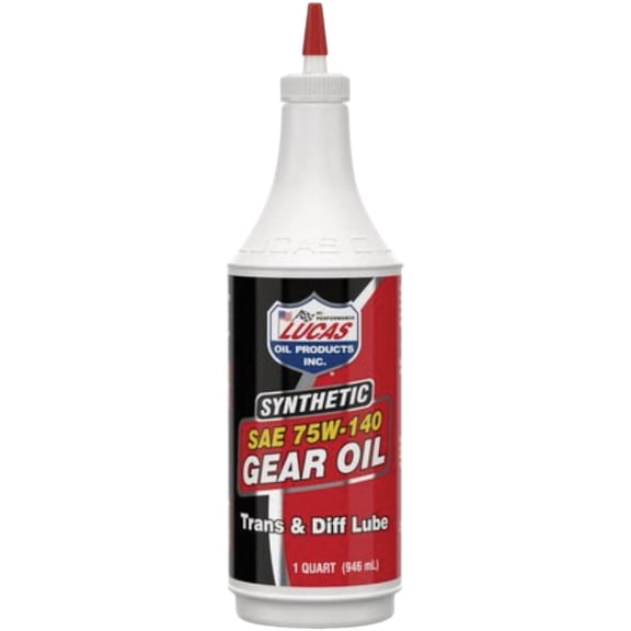 Lucas Oil 10121 SAE 75W-140 Synthetic Gear Oil/Transmission and Differential Lube - 1 Quart