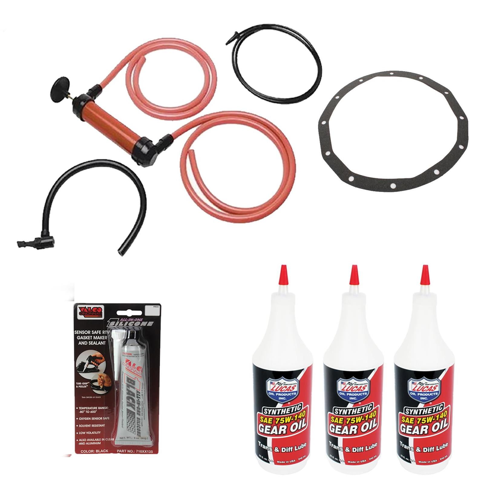 Lucas Oil 10121 SAE 75W140 Racing Gear Oil Change Kit, 12Bolt GM