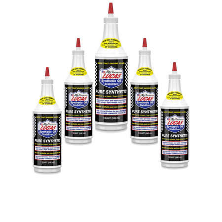 Lucas Oil 10130 Pure Synthetic Oil Stabilizer Pack of 5