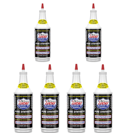 Lucas Oil 10130 Pure Synthetic Oil Stabilizer Pack of 6