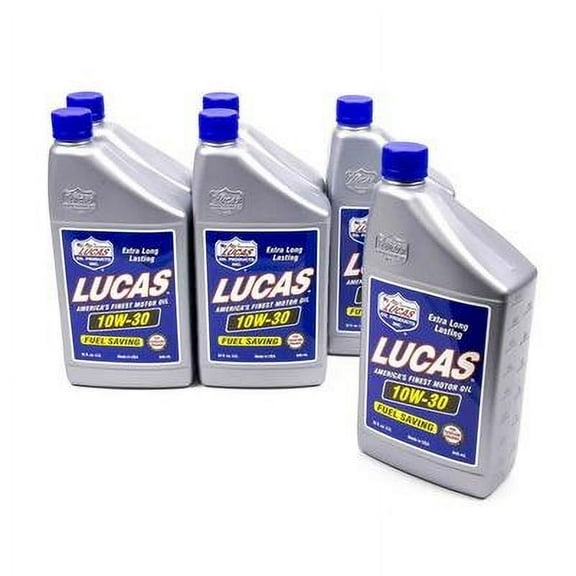 Lucas Oil 10276 10W30 Conventional 6 x 1 qt. SAE High Performance Motor Oil - Set of 6