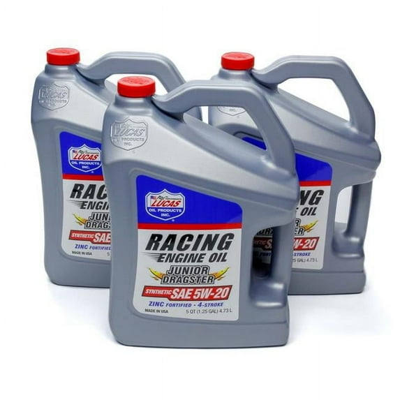 Lucas Oil 10471 5 qt. 5W20 Jr. Dragster-Karting Oil Jug - Case of 3