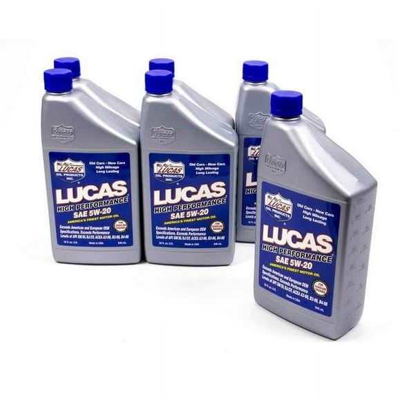 Lucas Oil 10516 SAE 5W20 Motor Oil, 6 x 1 qt.