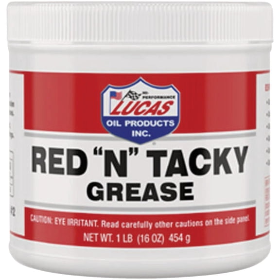 Lucas Oil Red 'N' Tacky Grease - Heavy Duty, Multi-Purpose - 1 lb Tub