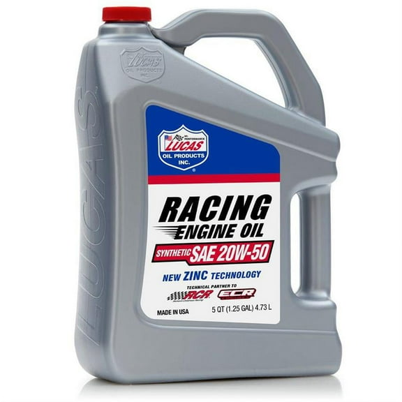 Lucas Oil 10616 Racing 20W50 Motor Oil, 5 Quart Jug