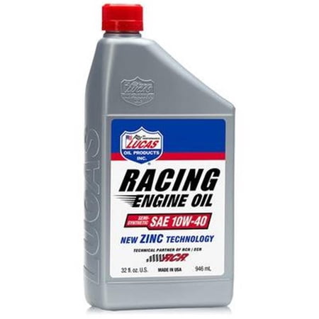 Lucas Oil 10943 1 qt. 10W40 Semi Synthetic Racing Motor Oil