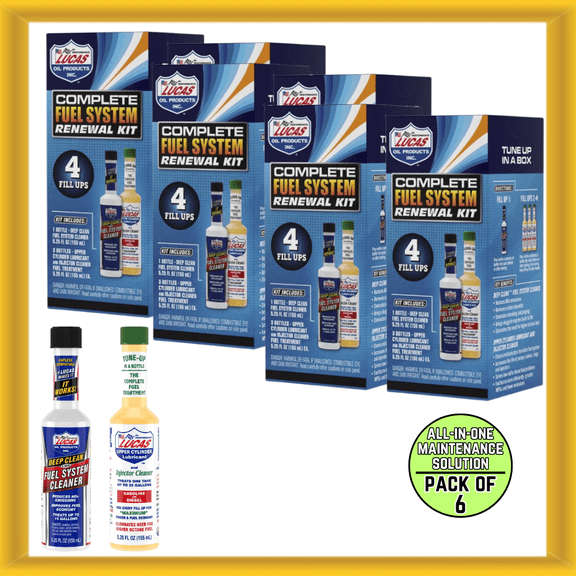 Lucas Oil 10966 Complete Fuel System Renewal Kit (Pack of 6) NEW