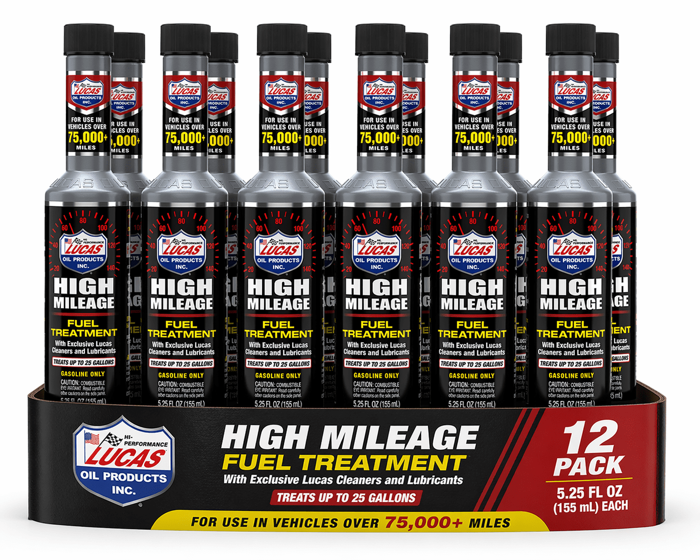 Lucas Oil 10977 High Mileage Fuel Treatment 5.25 oz Gas Additive