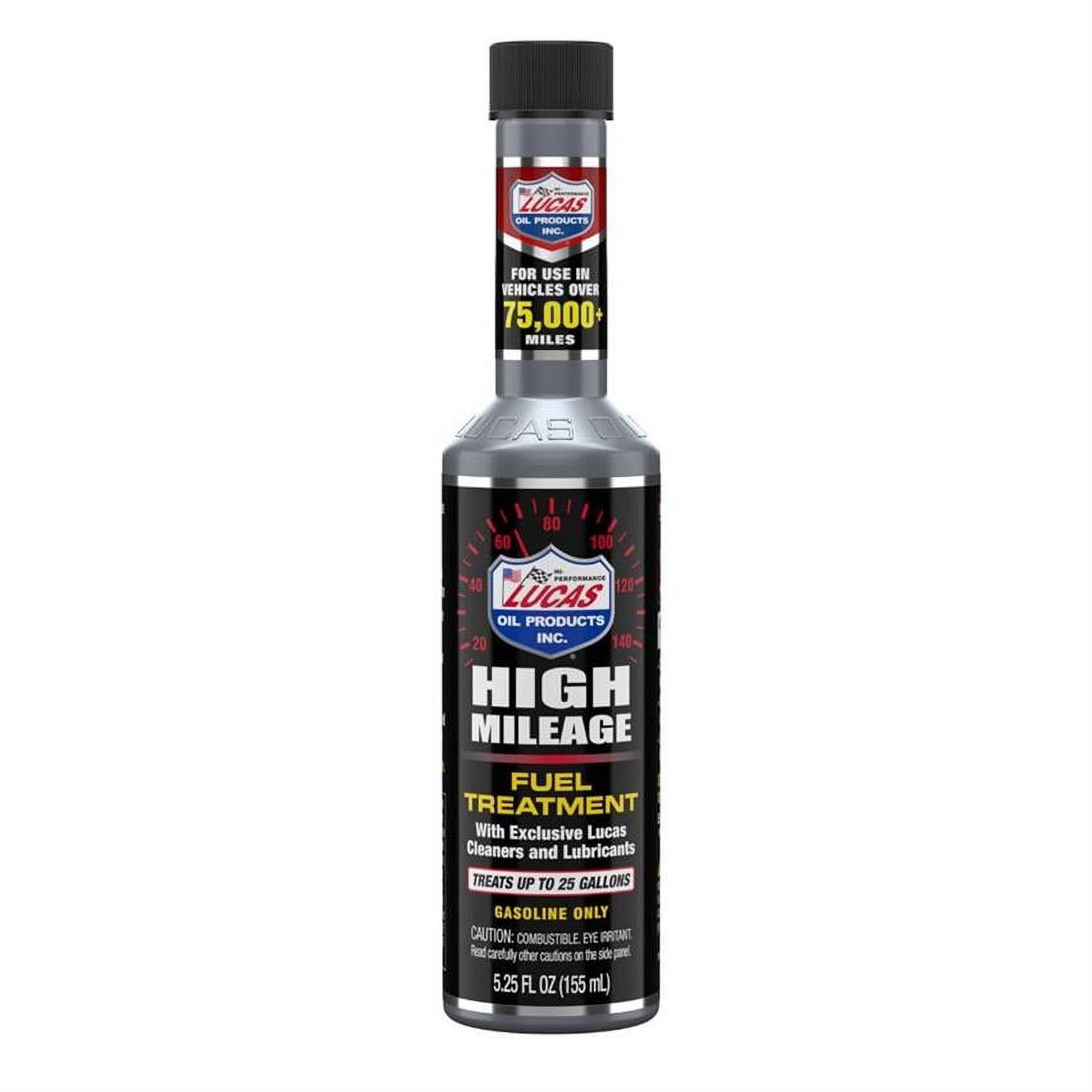 Lucas Oil 10977 High Mileage Fuel Treatment Additive, 5.25 Ounce