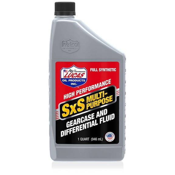 Lucas Oil 11224 High-Performance Synthetic SxS Gearcase Differential Fluid 1 Qt