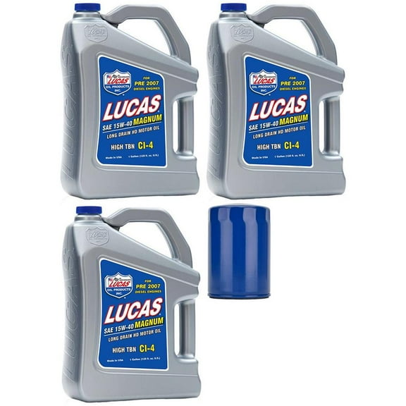 Lucas Oil 15W-40 CI-4/AC Delco Filter 6.6L Duramax Oil Change Kit