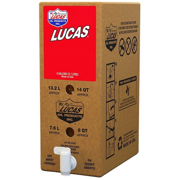 Lucas Oil 18025 Hot Rod and Classic Car Motor Oil 10W-30 Bag In A Box - 6-Gallon