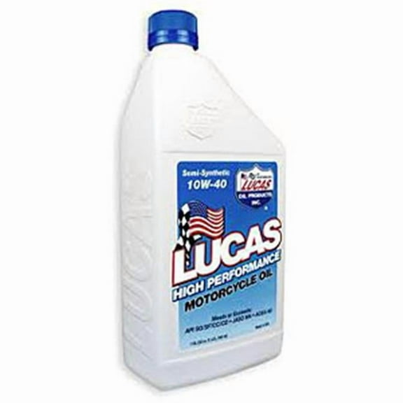 Lucas Oil  32 oz. High Performance Semi-Synthetic 10W-40 Motorcycle Oil