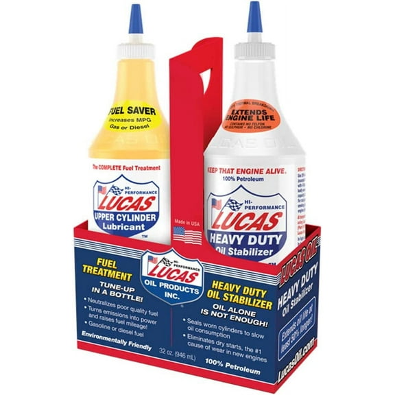 Lucas Oil Combo Pack - Heavy Duty Oil Stabilizer (32 oz.) and Upper Cylinder Lubricant Fuel System Treatment (32 oz.)???