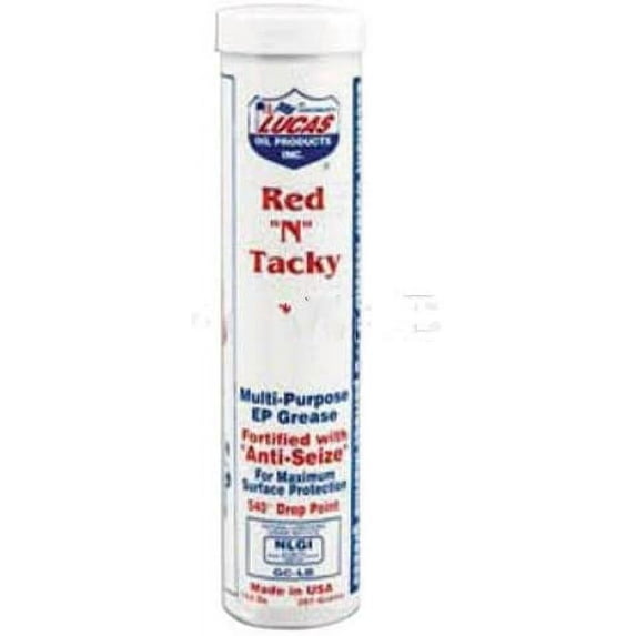 Lucas Oil (LUC10005-10) Red "N" Tacky Grease NLGI #2 -10 Pack