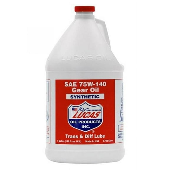 Lucas Oil Products LUC10122 1 gal Synthetic SAE 75W-140 Gear Oil Trans & Diff Lube,