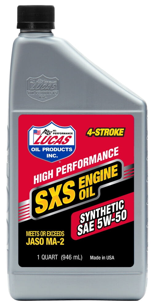 Lucas Oil SXS UTV Synthetic Engine Oil 5W50 Quart 11204