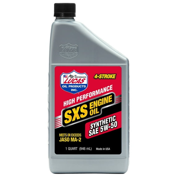 Lucas Oil SXS UTV Synthetic Engine Oil 5W50 Quart 11204