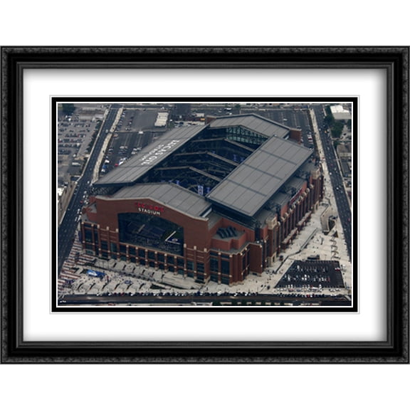 Lucas Oil Stadium 2x Matted 36x28 Large Black Ornate Framed Art Print from the Stadium Series