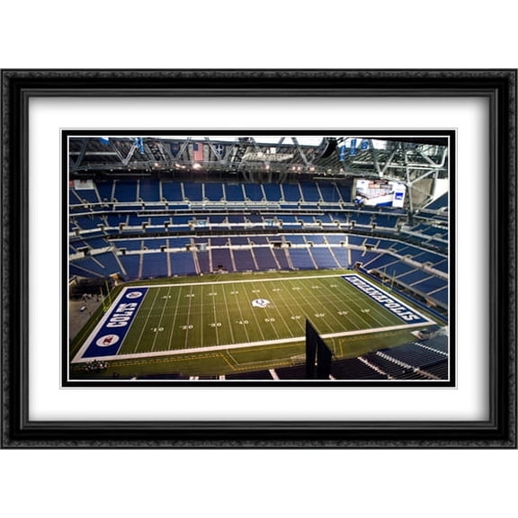 Lucas Oil Stadium 2x Matted 38x28 Large Black Ornate Framed Art Print from the Stadium Series