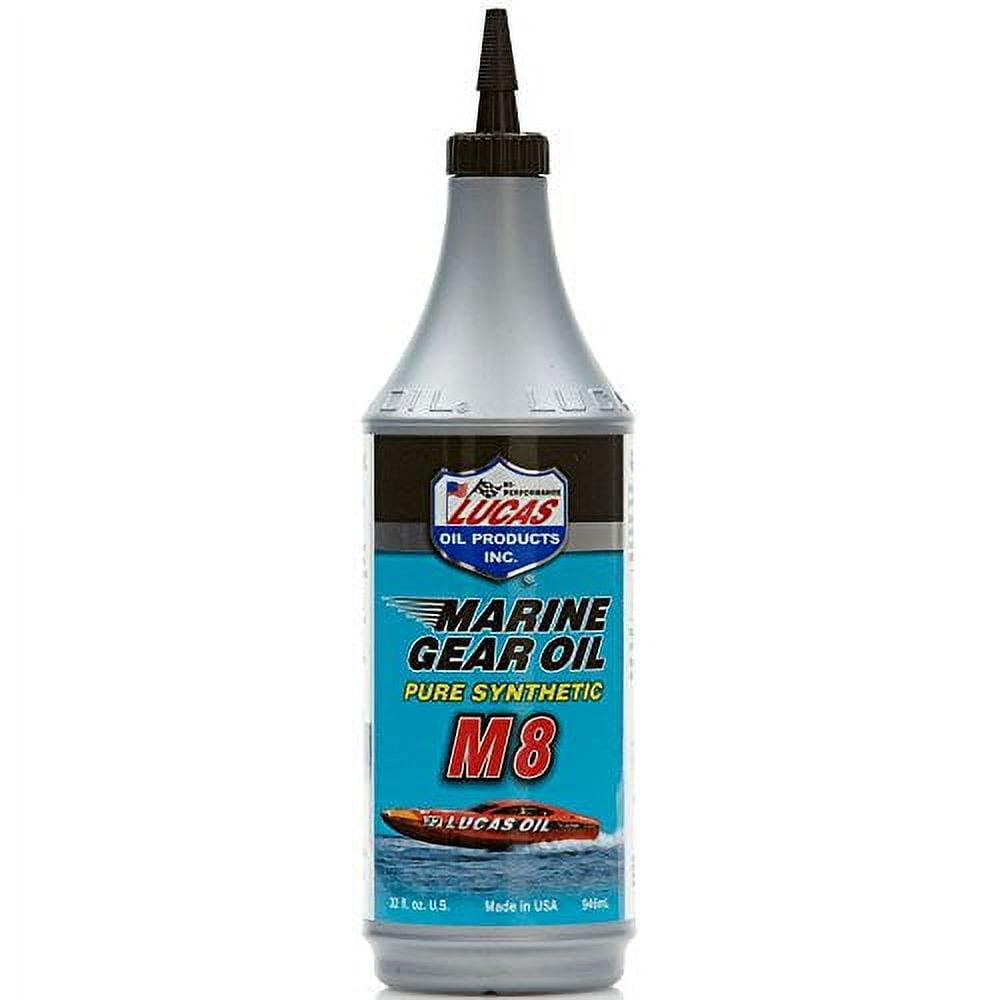 Lucas Oil Synthetic M8 Marine Gear Oil Bottle, 32 oz