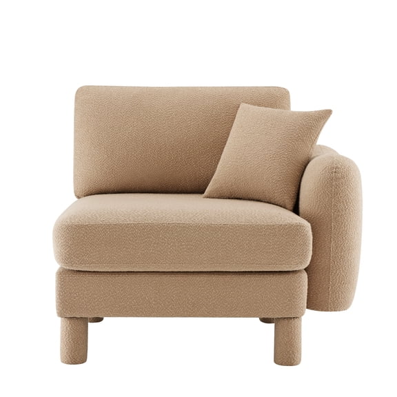 Lucas RSF sofa W/Pillow Polyester -Coffee