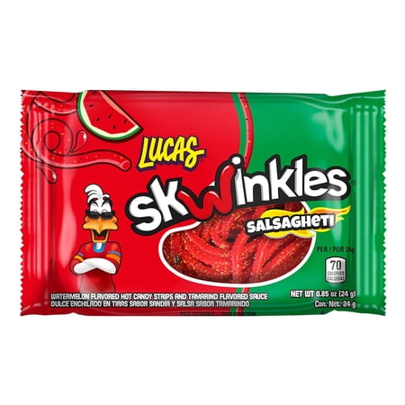 Lucas Salsagheti Watermelon Flavor, 0.85 Ounce, 24 Package Box