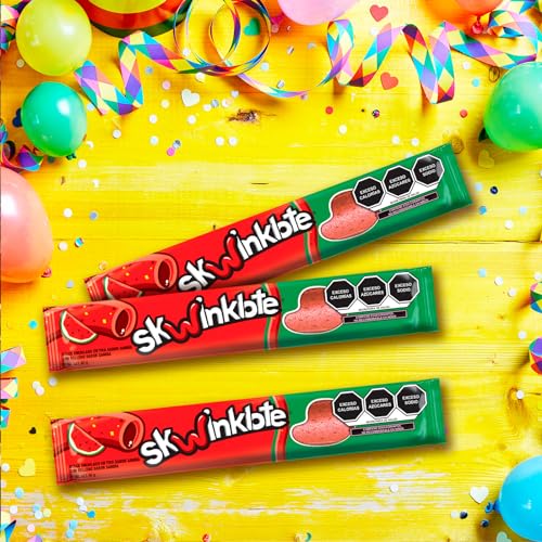 Lucas Skwinklote Watermelon Flavor Sweet and Sour Candy Strip, 1.41oz