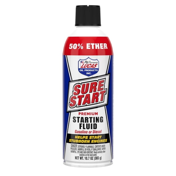 Lucas Sure Start Premium 50% Ether Starting Fluid 10.7 Ounce