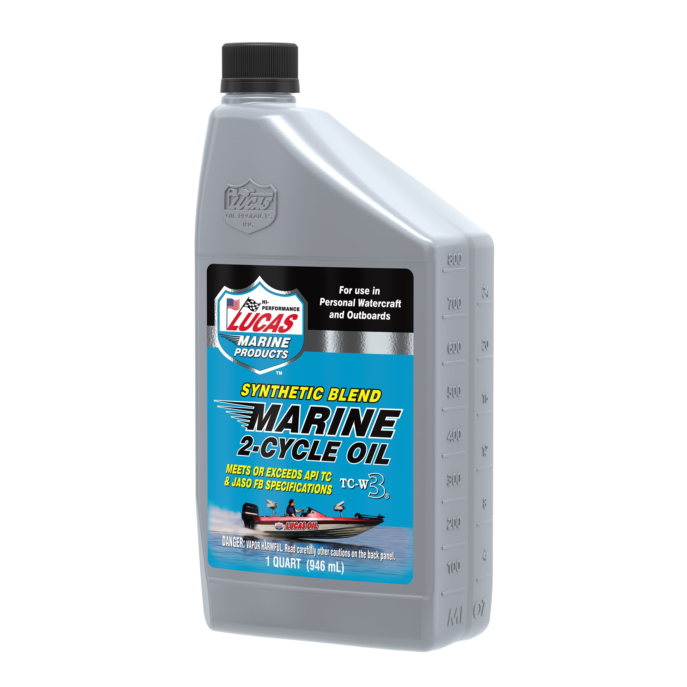 Lucas Synthetic Blend 2-Cycle Marine Motor Oil, 1 Quart