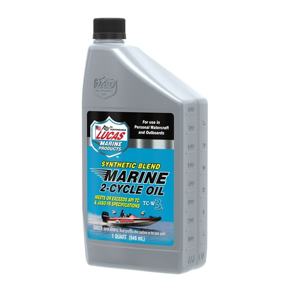Lucas Synthetic Blend 2-Cycle Marine Motor Oil, 1 Quart