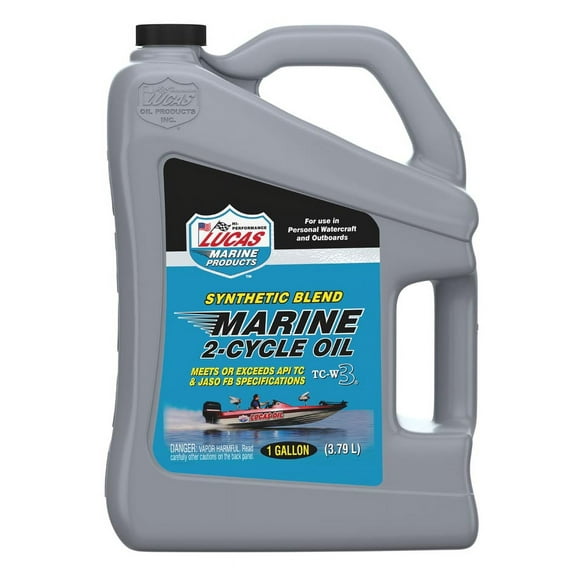 Lucas Synthetic Blend 2-Cycle Marine Oil 128 Ounce Gallon Weight 7.8 Pounds
