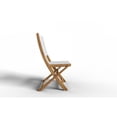 thumbnail image 1 of Lucas Teak Outdoor Folding Chair in White Dura-Sling Fabric, 1 of 5