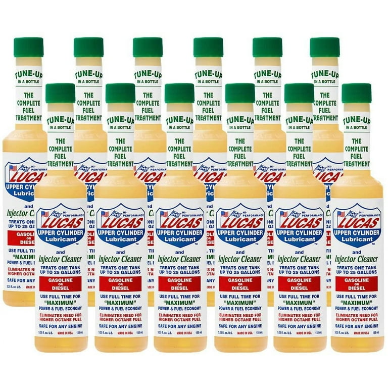 Lucas Upper Cylinder Lubricant & Fuel Injector Additive, 5.25 oz, 12pk