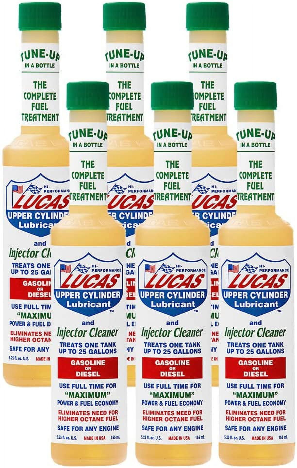 Lucas Upper Cylinder Lubricant & Fuel Injector Cleaner, Gasoline Power Service, 5.25 oz. 6