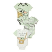 Lucasfilm Baby Boy Baby Yoda Bodysuits & One-Pieces 0/3-24 Months, 3-Piece
